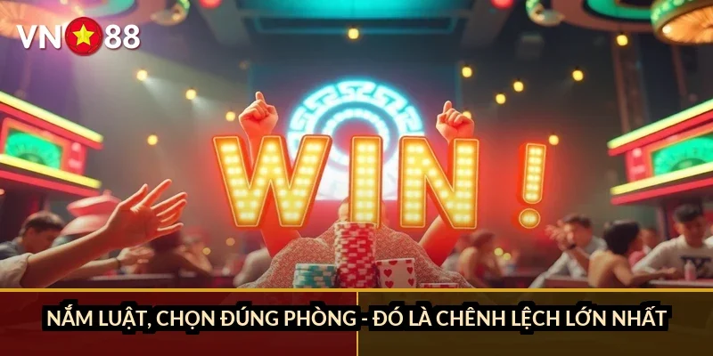 Poker Texas Hold'em VN88: Luật chơi, vòng cược và cách chọn phòng phù hợp 4 Nắm luật, chọn đúng phòng - đó là chênh lệch lớn nhất